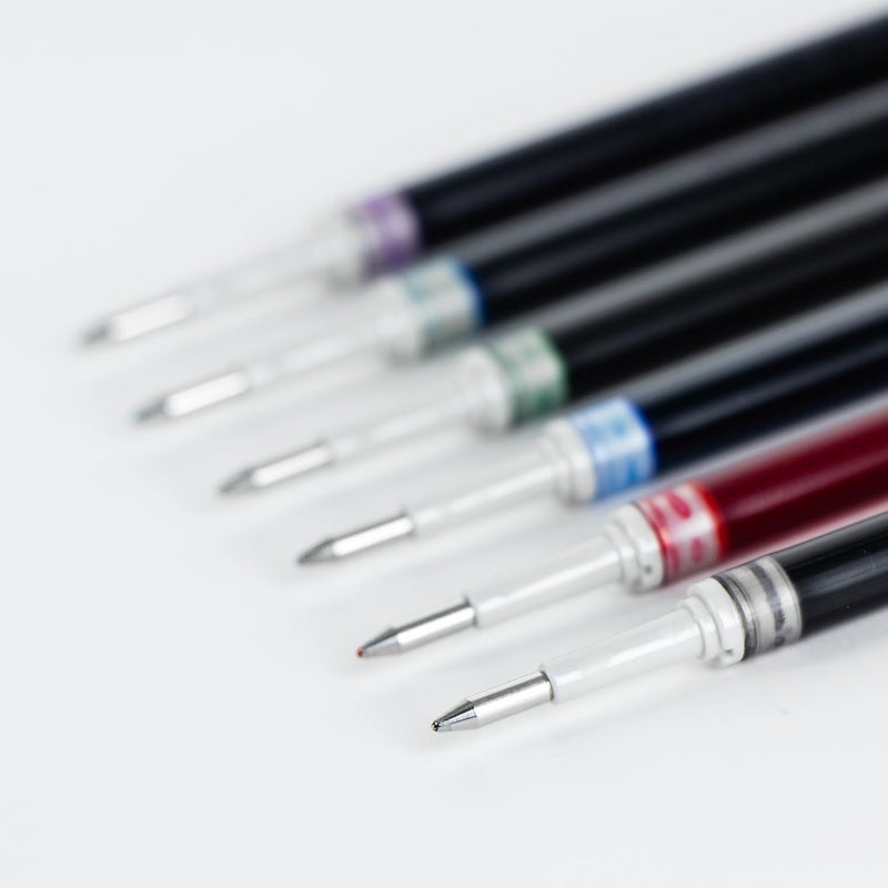 Pentel Refill Ink - For EnerGel Gel Pen, 0.7mm Metal Tip, Medium, Assorted Color Inks, Pack of 6 Refills (LR7-6M) - Image 5